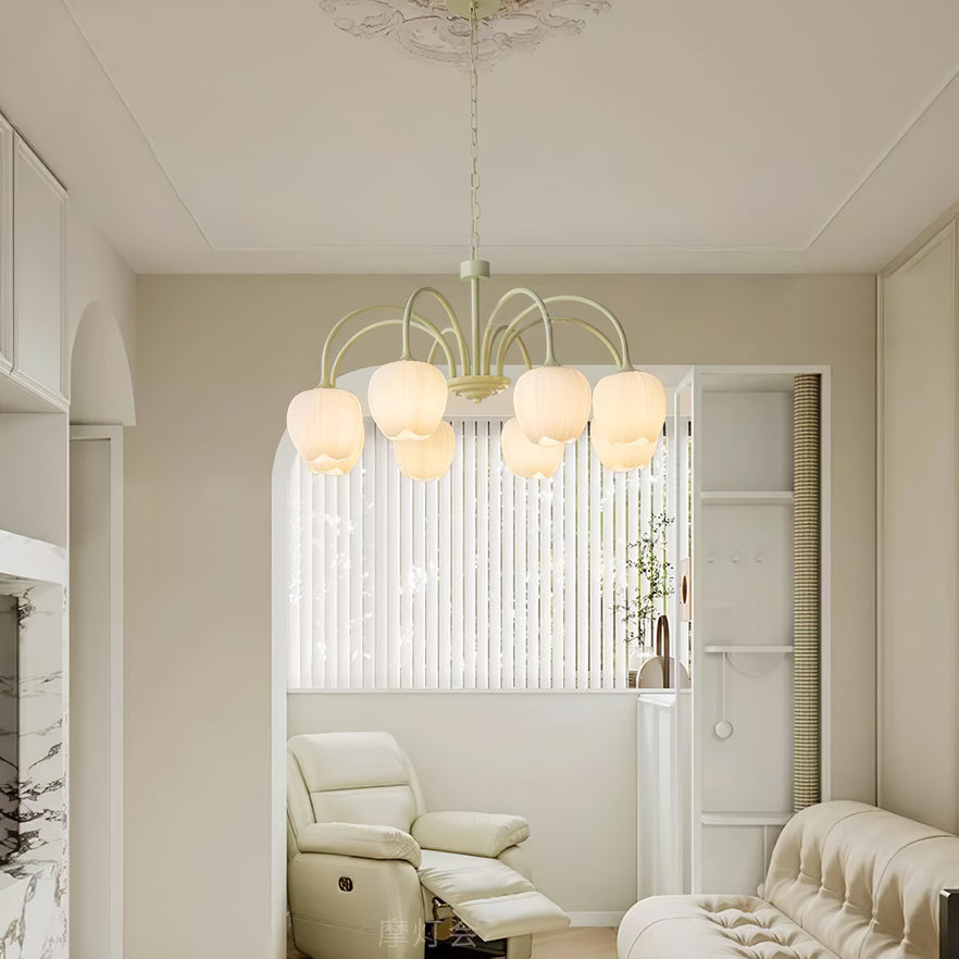 Aurelia Elegant Matcha Chandelier for Living and Dining - OpalDwell
