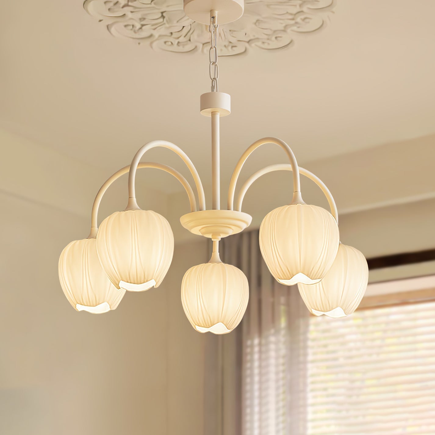 Aurelia Elegant Matcha Chandelier for Living and Dining - OpalDwell