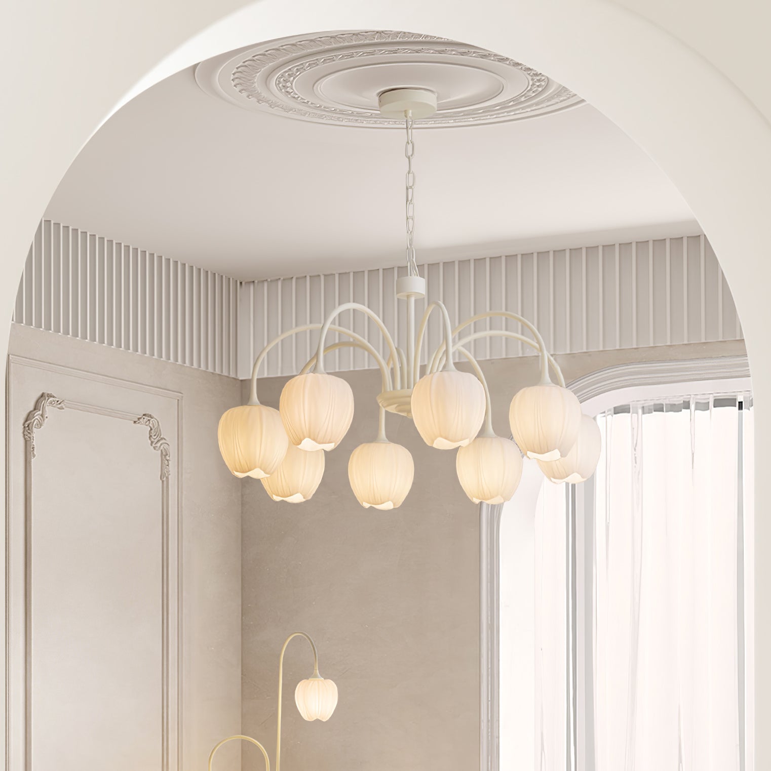 Aurelia Elegant Matcha Chandelier for Living and Dining - OpalDwell