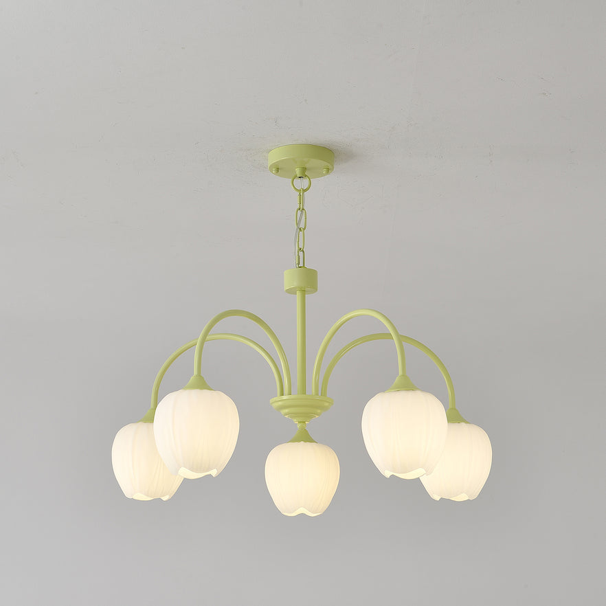 Aurelia Elegant Matcha Chandelier for Living and Dining - OpalDwell