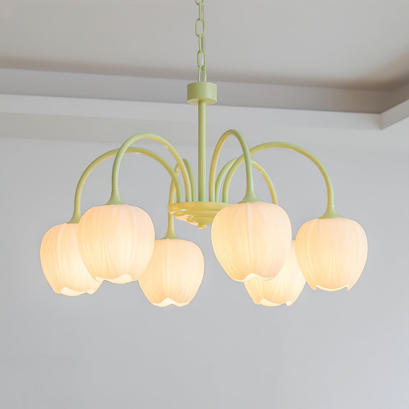 Aurelia Elegant Matcha Chandelier for Living and Dining - OpalDwell
