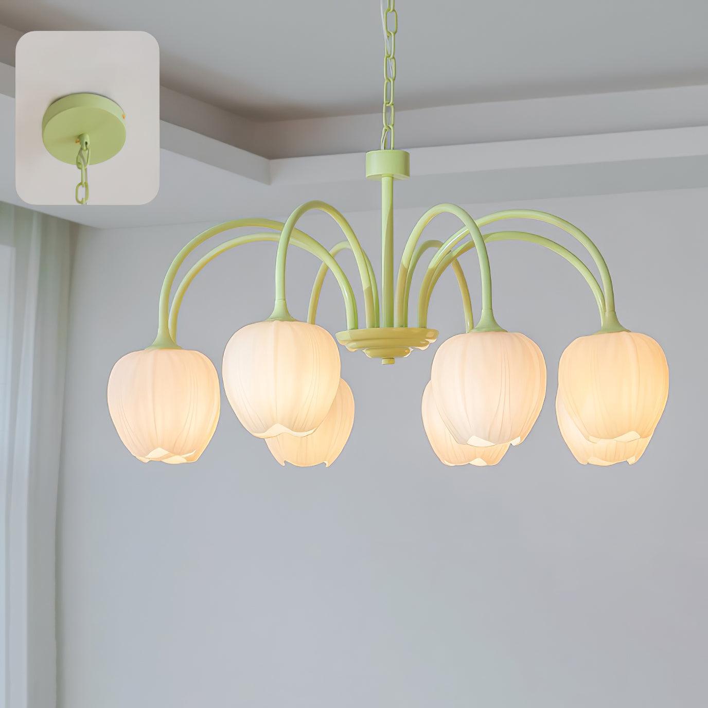 Aurelia Elegant Matcha Chandelier for Living and Dining - OpalDwell