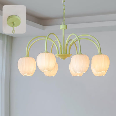 Aurelia Elegant Matcha Chandelier for Living and Dining - OpalDwell