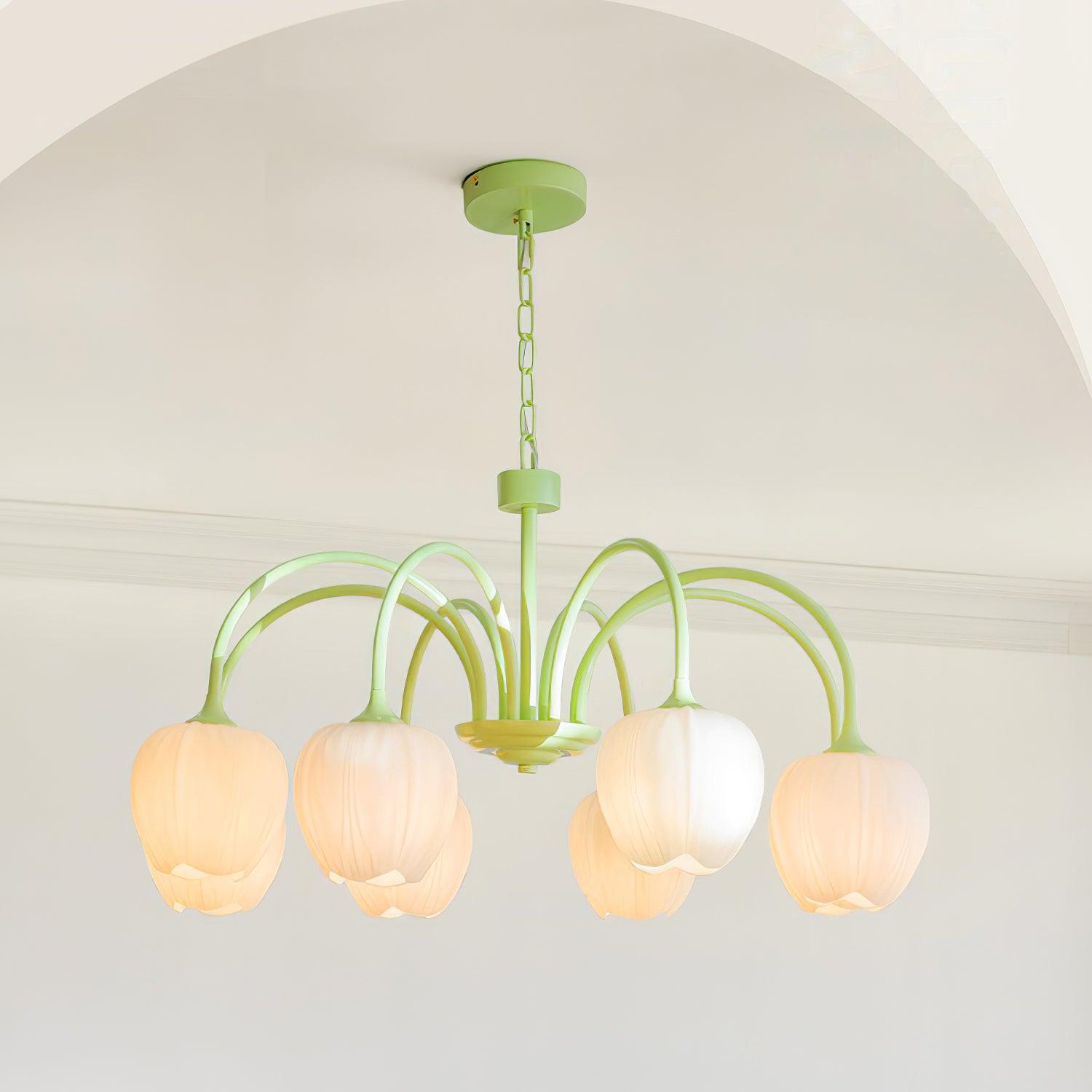Aurelia Elegant Matcha Chandelier for Living and Dining - OpalDwell