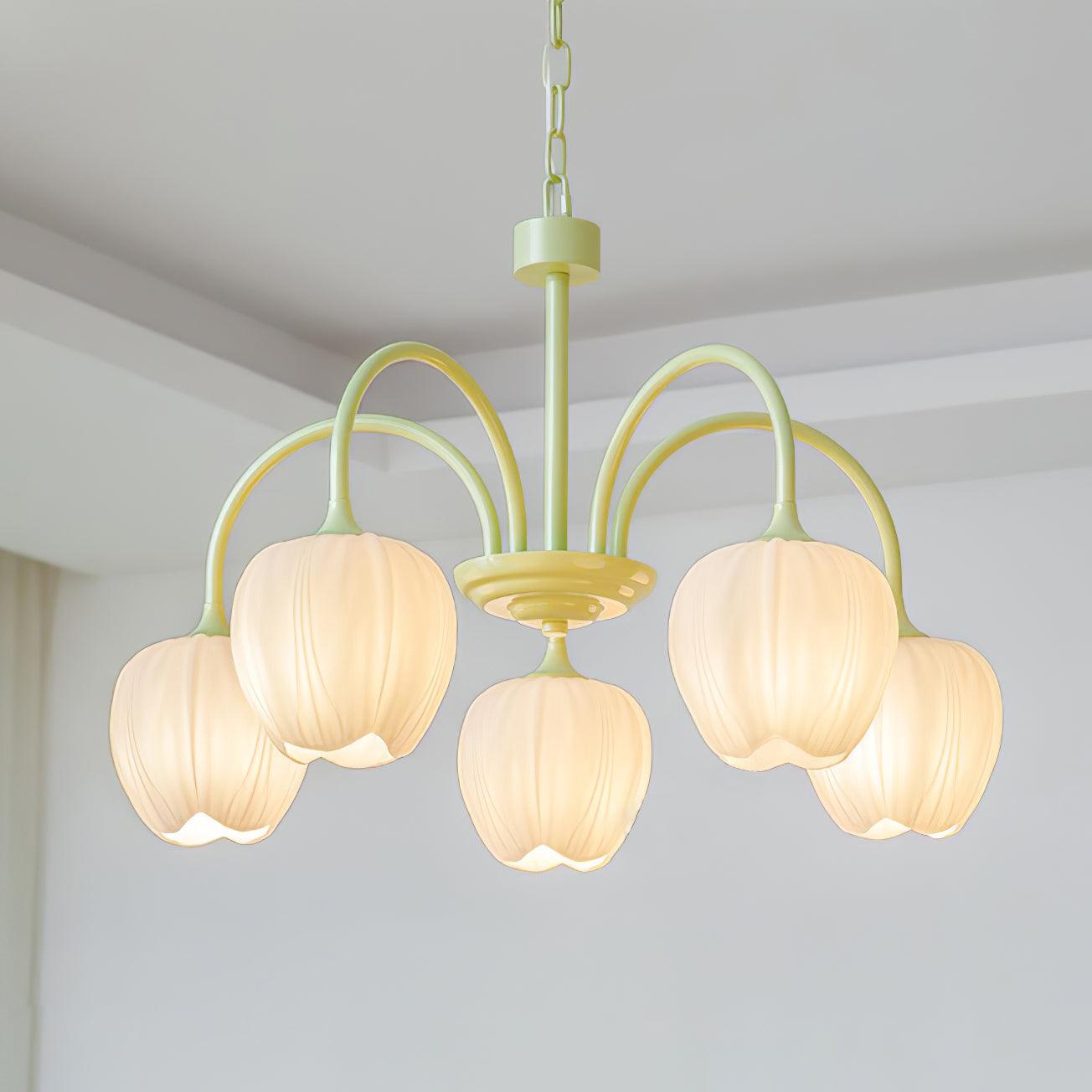 Aurelia Elegant Matcha Chandelier for Living and Dining - OpalDwell