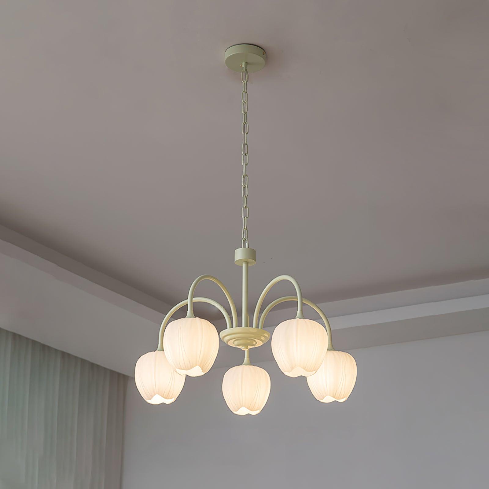 Aurelia Elegant Matcha Chandelier for Living and Dining - OpalDwell