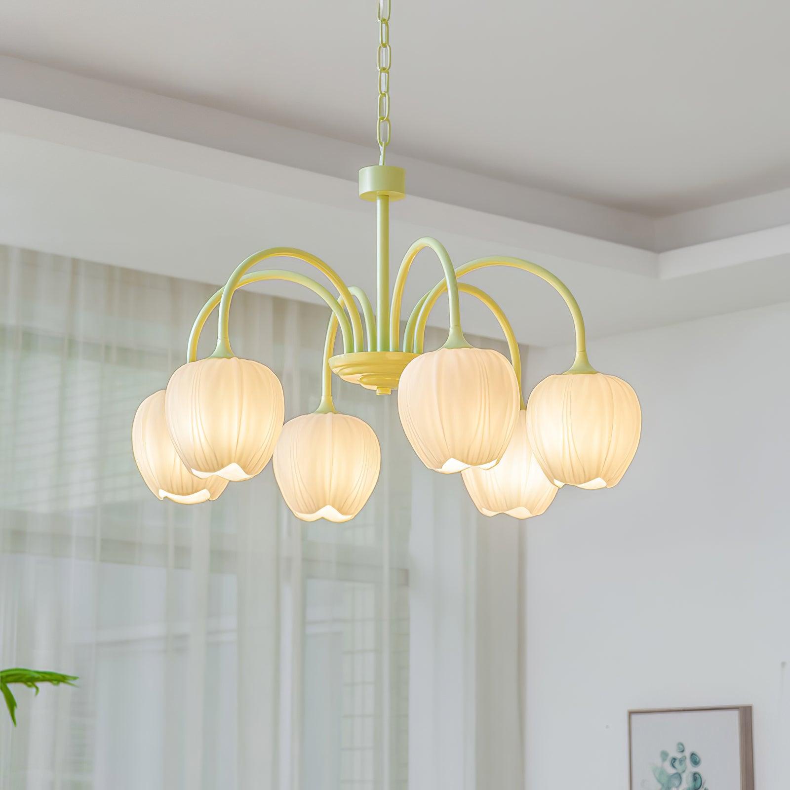 Aurelia Elegant Matcha Chandelier for Living and Dining - OpalDwell