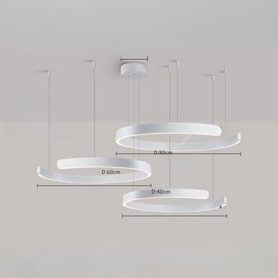 AerisGlow Round LED Chandelier For Modern Living Room OpalDwell