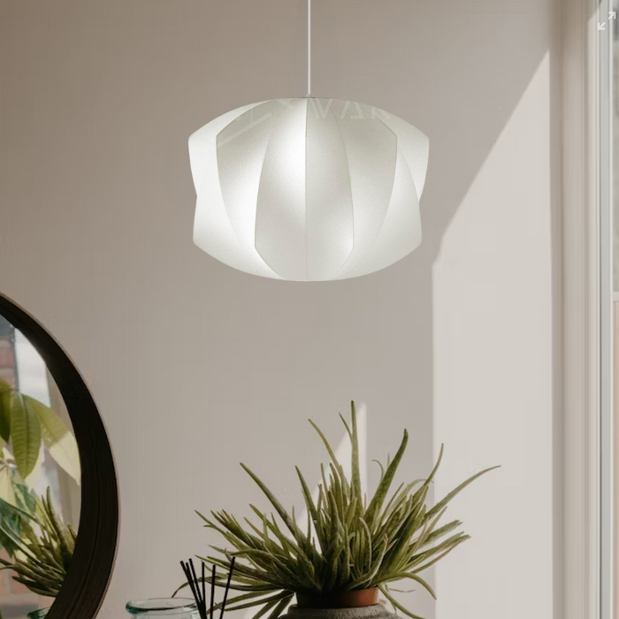 Lumora Orb Pendant Light Modern Spherical Wood Lamp - OpalDwell