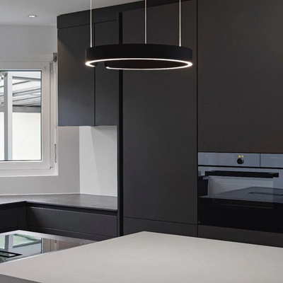 LumaNova Circular LED Pendant Light Dimmable for Dining Living Room and Office OpalDwell