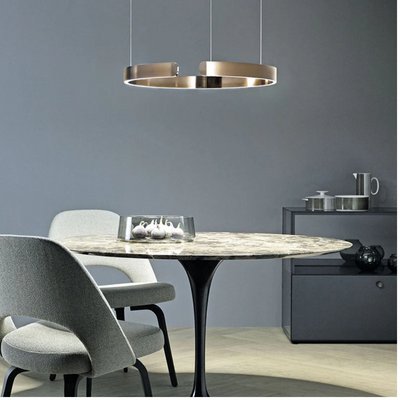 LumaNova Circular LED Pendant Light Dimmable for Dining Living Room and Office OpalDwell