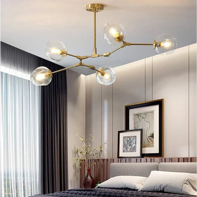 LustraNova Glass Bubble Pendant Light With Branching Arms Ambient Lighting - OpalDwell
