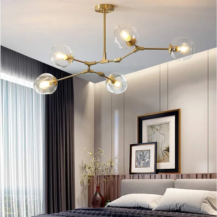 LustraNova Glass Bubble Pendant Light With Branching Arms Ambient Lighting - OpalDwell