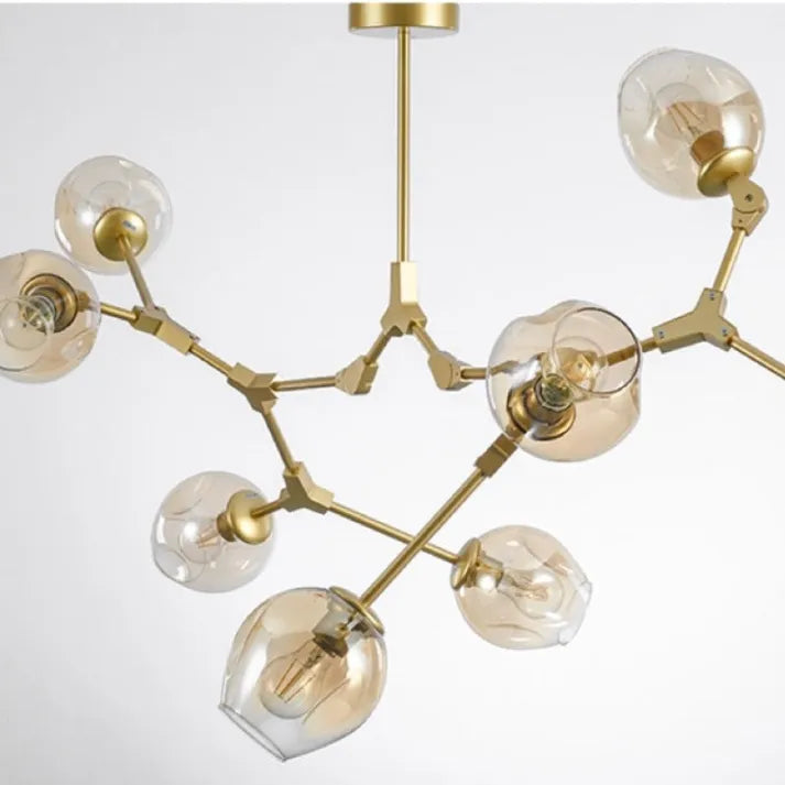 LustraNova Glass Bubble Pendant Light With Branching Arms Ambient Lighting - OpalDwell