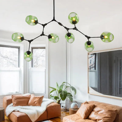 LustraNova Glass Bubble Pendant Light With Branching Arms Ambient Lighting - OpalDwell