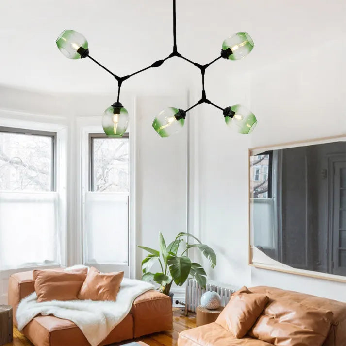 LustraNova Glass Bubble Pendant Light With Branching Arms Ambient Lighting - OpalDwell