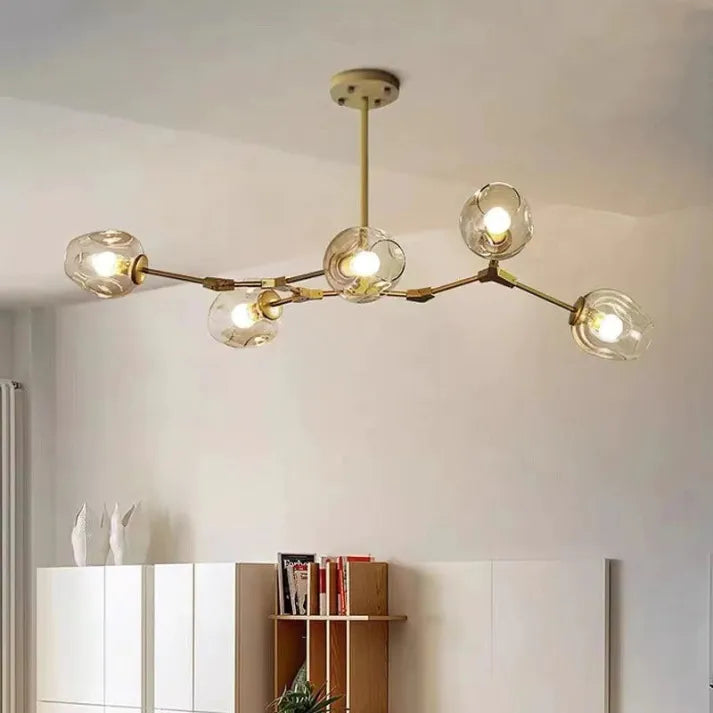 LustraNova Glass Bubble Pendant Light With Branching Arms Ambient Lighting - OpalDwell