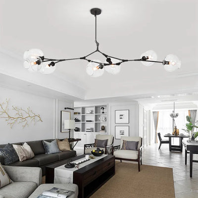 LustraNova Glass Bubble Pendant Light With Branching Arms Ambient Lighting - OpalDwell