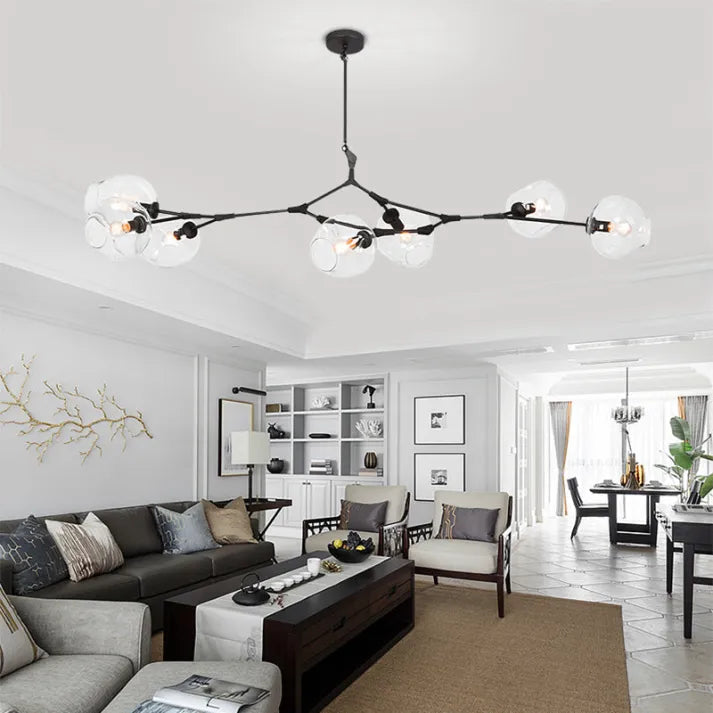 LustraNova Glass Bubble Pendant Light With Branching Arms Ambient Lighting - OpalDwell