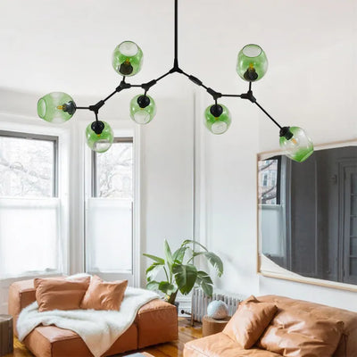 LustraNova Glass Bubble Pendant Light With Branching Arms Ambient Lighting - OpalDwell