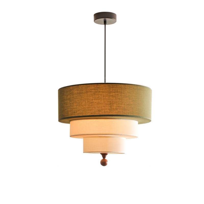 Layered Fabric Pendant Light Soft Ambient Drum Ceiling Fixture OpalDwell
