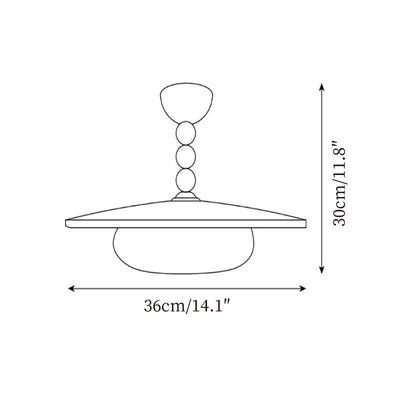 Liora Walnut White Alabaster Ceiling Light With Wood Shade - OpalDwell