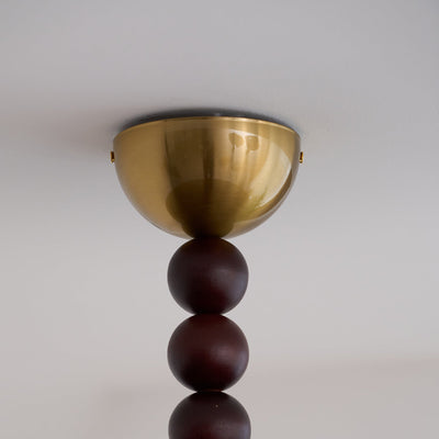 Liora Walnut White Alabaster Ceiling Light With Wood Shade - OpalDwell