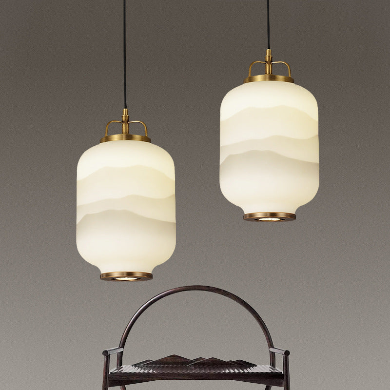 Frosted Glass Pendant Light For Contemporary Ceiling Lamp OpalDwell