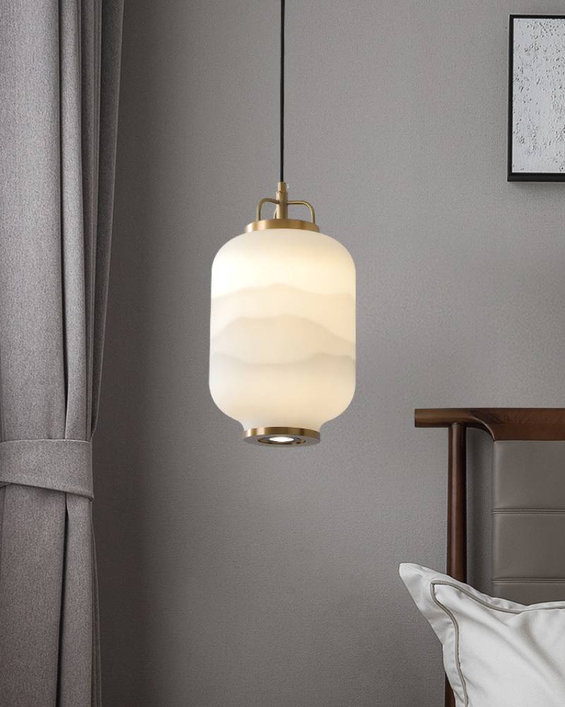 Frosted Glass Pendant Light For Contemporary Ceiling Lamp OpalDwell