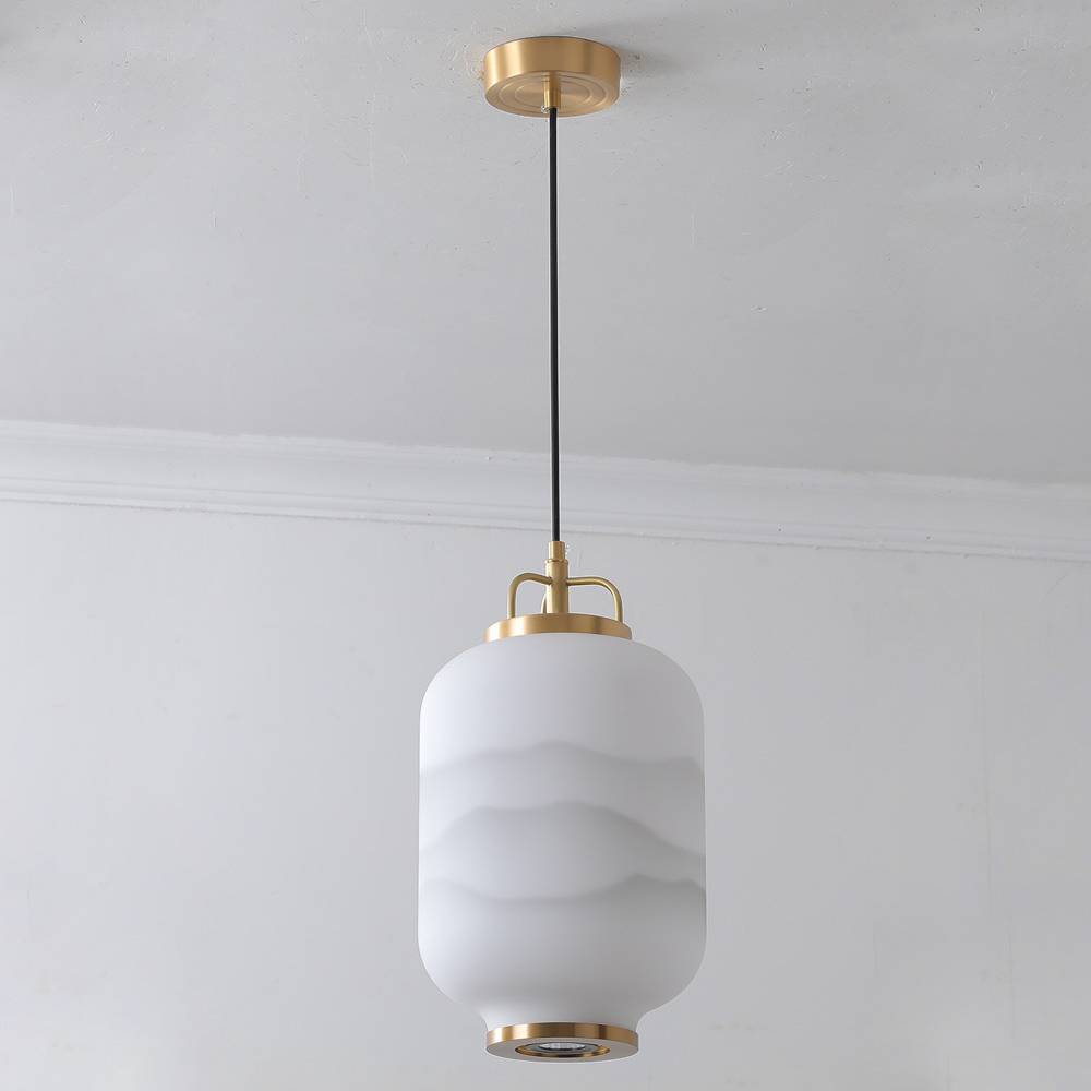 Frosted Glass Pendant Light For Contemporary Ceiling Lamp OpalDwell