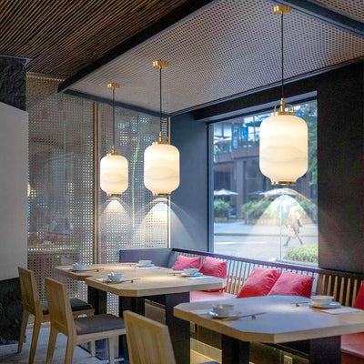 Frosted Glass Pendant Light For Contemporary Ceiling Lamp OpalDwell