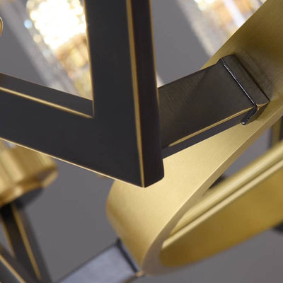 Aurora Gold Chandelier Modern Glass Cylinder Ceiling Light OpalDwell