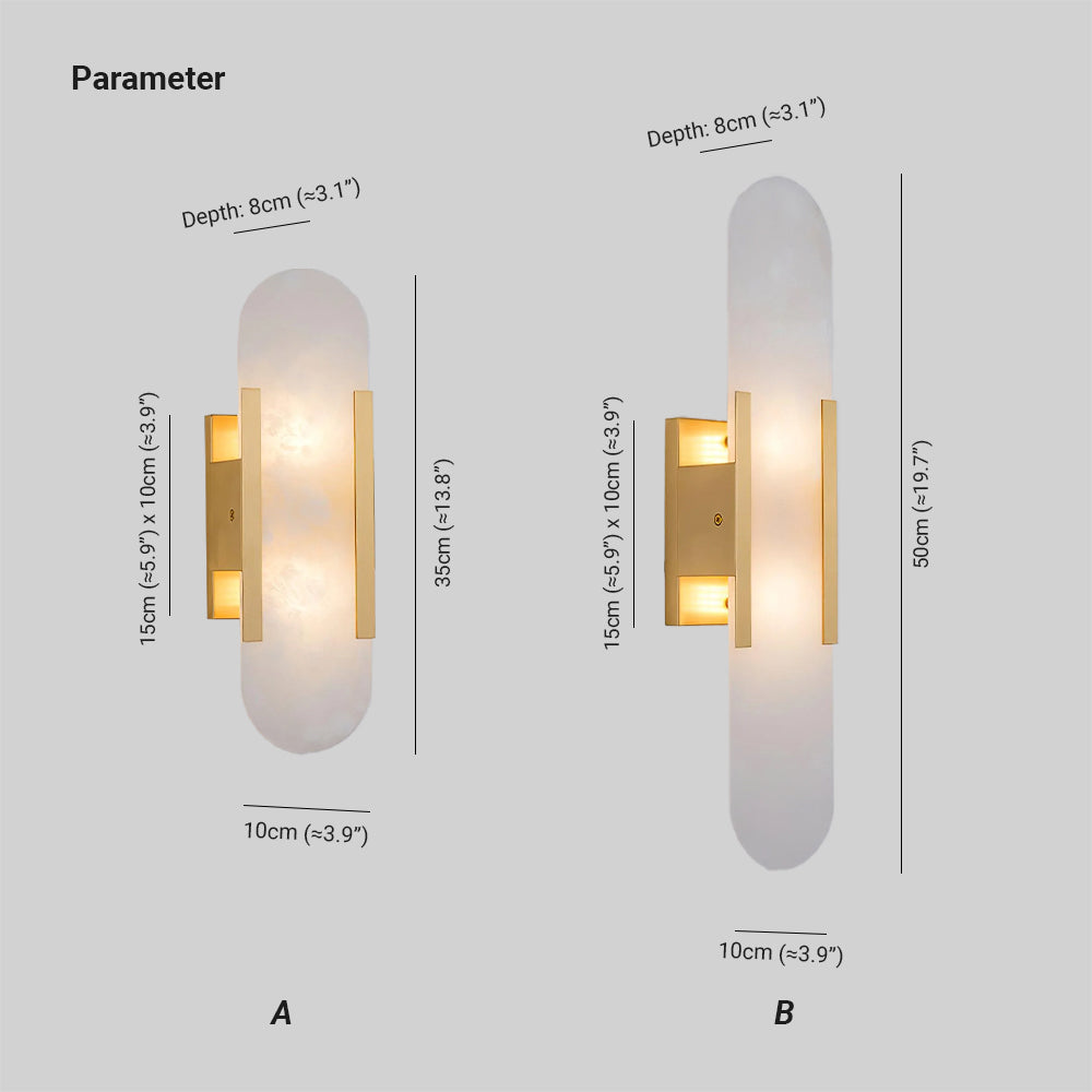Lunara | Luxury Alabaster Wall Lamp with Warm Glow - OpalDwell