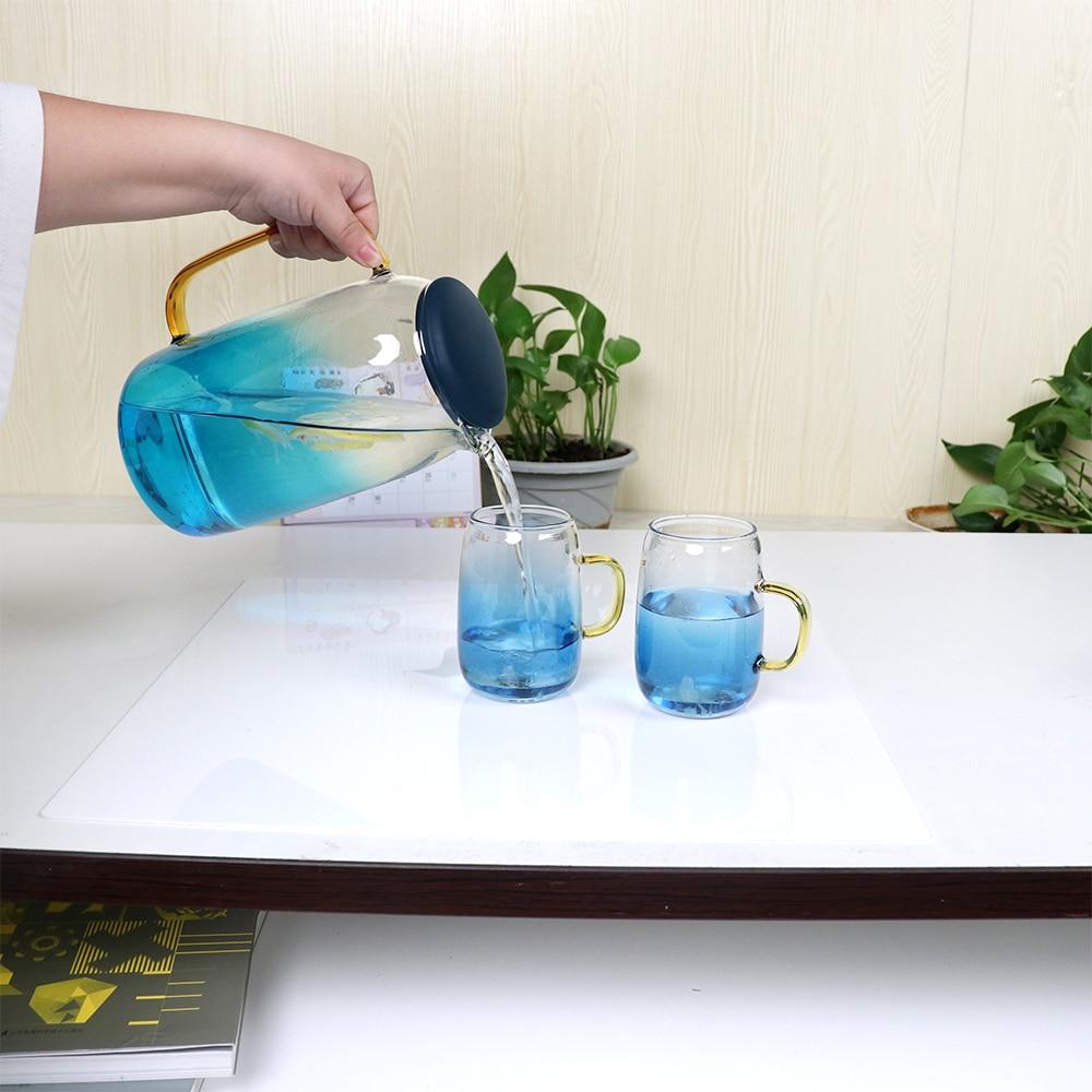 Azure Ombre Glass Pitcher Set | OpalDwell - OpalDwell