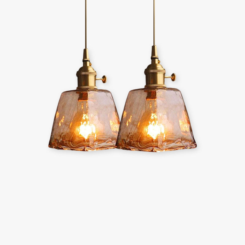 Aurelia Retro LED Pendant Light in Gold Metal Fixture - OpalDwell