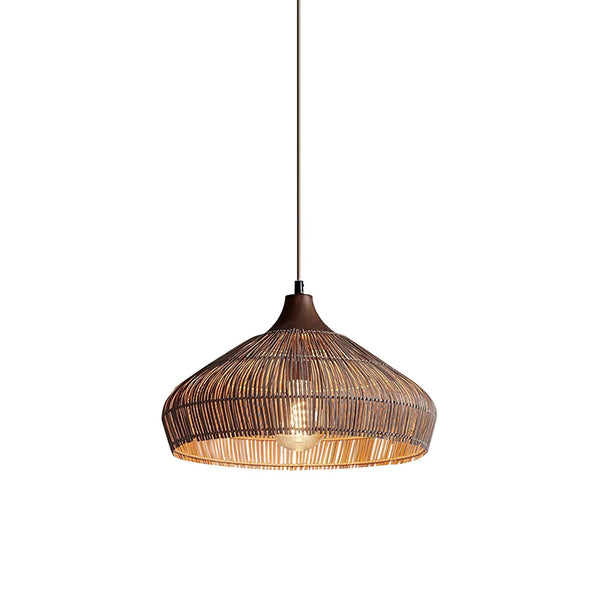 LumaWeave Rattan Pendant Light Handwoven for Warmth - OpalDwell