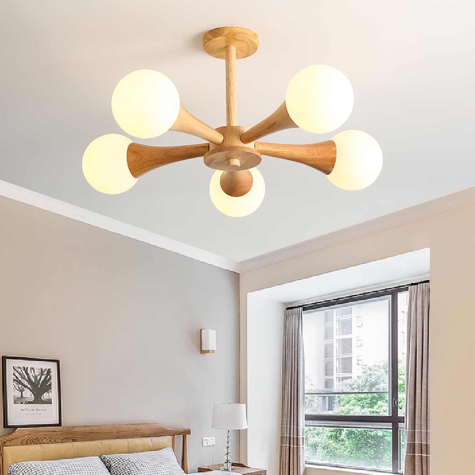 SylvaLume Wooden Pendant Lamp | Elegant Hanging Light - OpalDwell