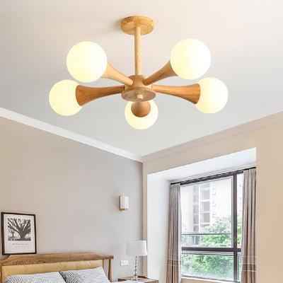 SylvaLume Wooden Pendant Lamp | Elegant Hanging Light - OpalDwell