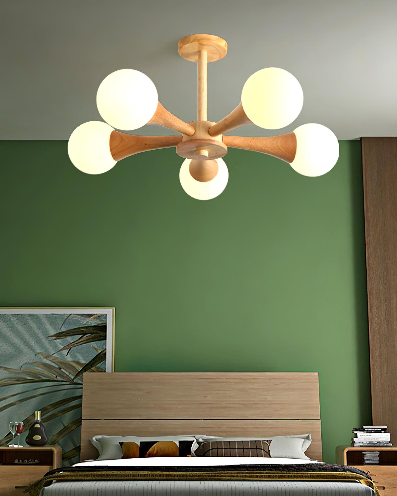 SylvaLume Wooden Pendant Lamp | Elegant Hanging Light - OpalDwell