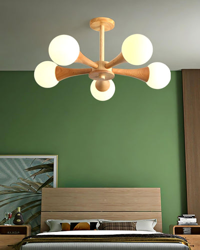 SylvaLume Wooden Pendant Lamp | Elegant Hanging Light - OpalDwell
