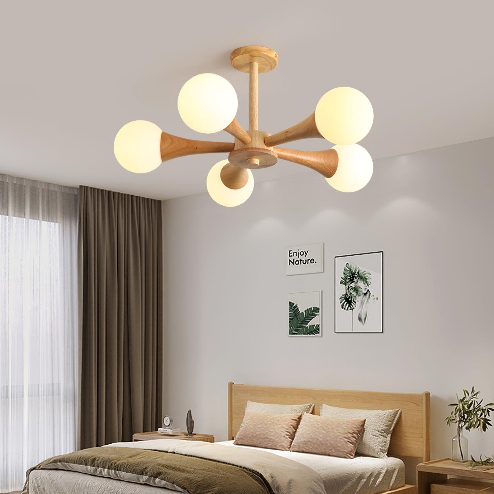 SylvaLume Wooden Pendant Lamp | Elegant Hanging Light - OpalDwell