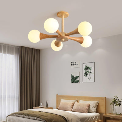 SylvaLume Wooden Pendant Lamp | Elegant Hanging Light - OpalDwell