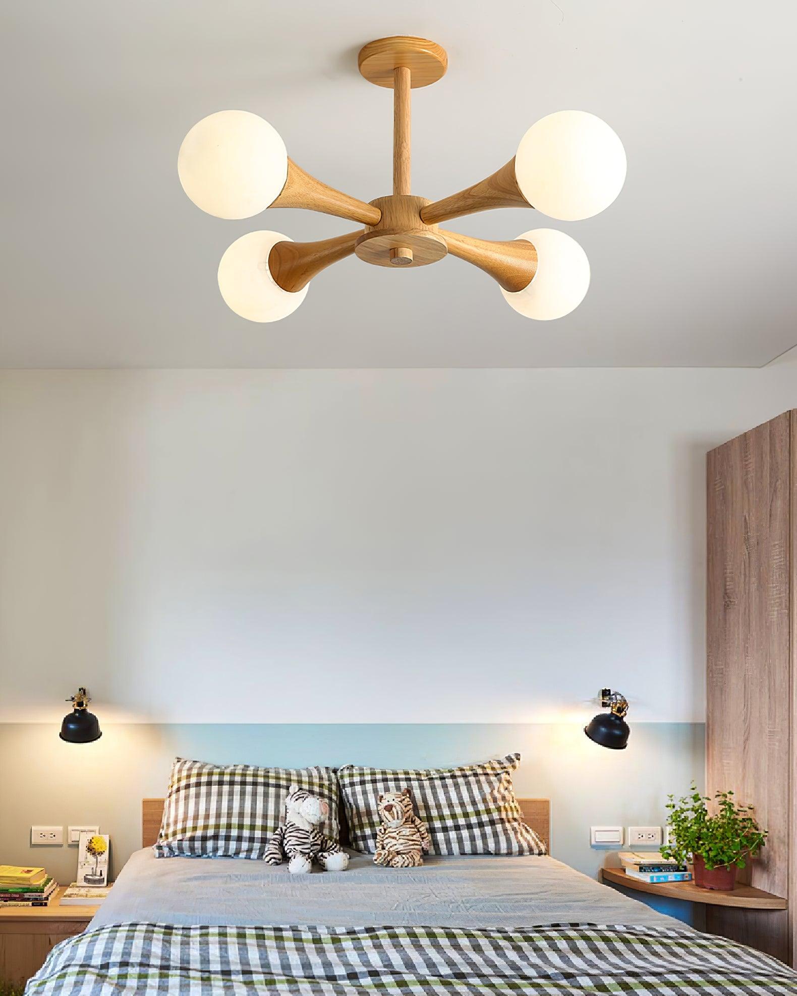 SylvaLume Wooden Pendant Lamp | Elegant Hanging Light - OpalDwell
