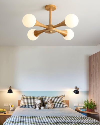 SylvaLume Wooden Pendant Lamp | Elegant Hanging Light - OpalDwell