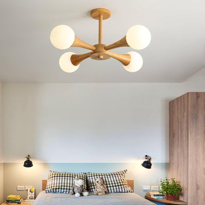 SylvaLume Wooden Pendant Lamp | Elegant Hanging Light - OpalDwell
