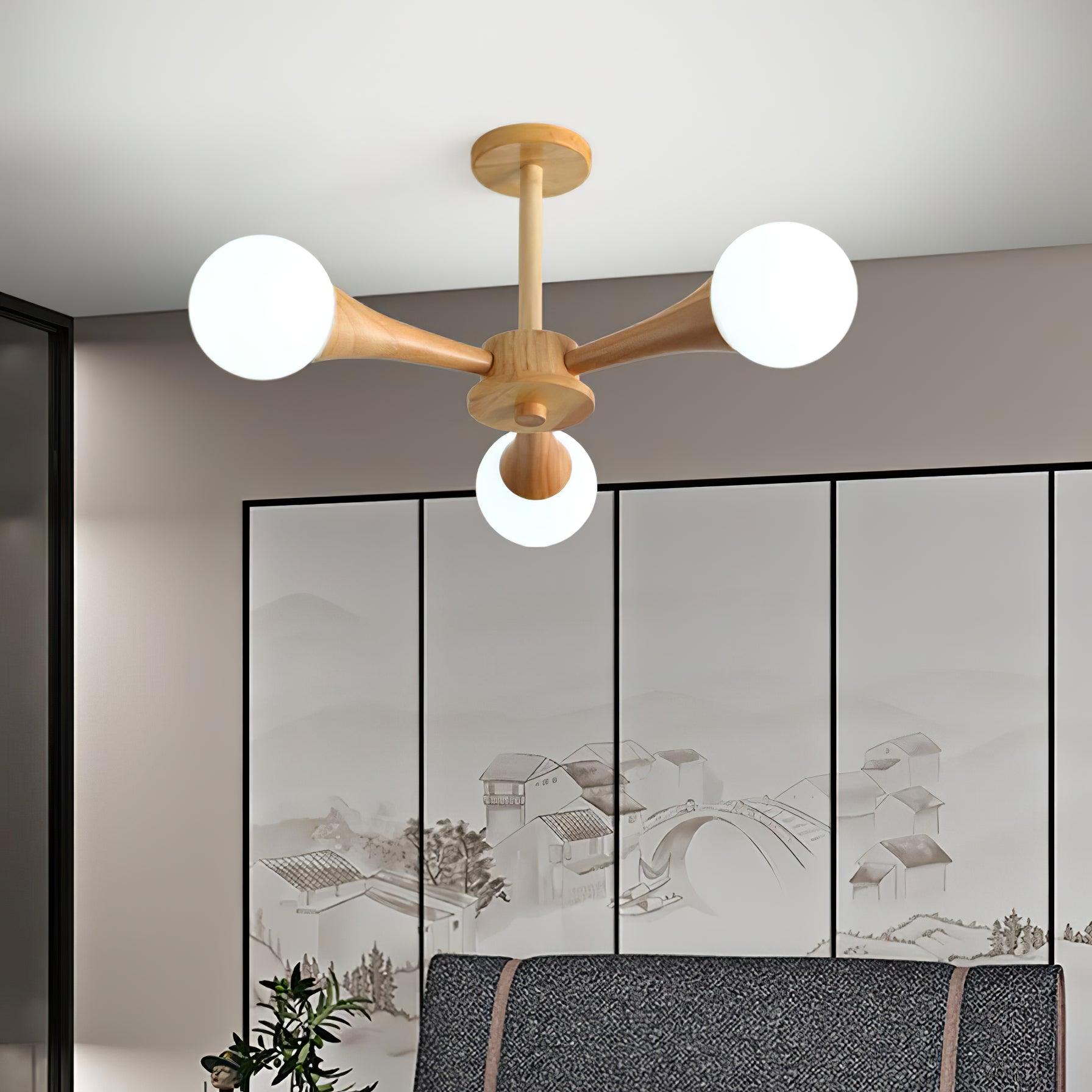 SylvaLume Wooden Pendant Lamp | Elegant Hanging Light - OpalDwell