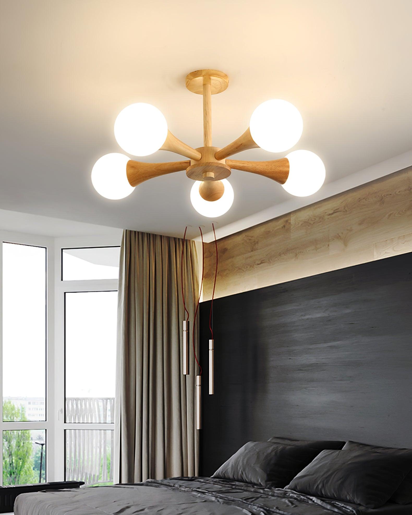 SylvaLume Wooden Pendant Lamp | Elegant Hanging Light - OpalDwell