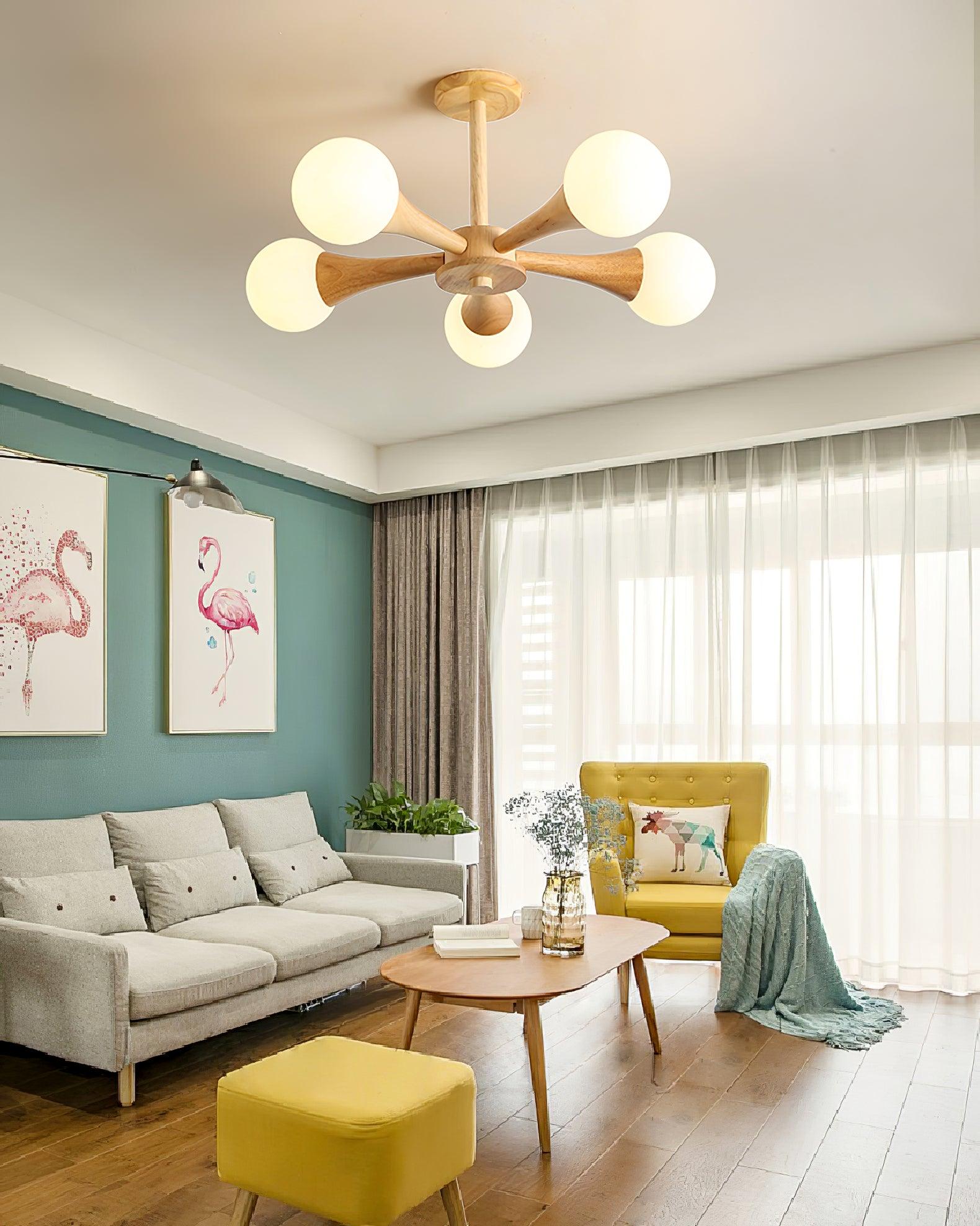 SylvaLume Wooden Pendant Lamp | Elegant Hanging Light - OpalDwell