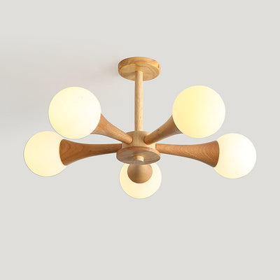 SylvaLume Wooden Pendant Lamp | Elegant Hanging Light - OpalDwell