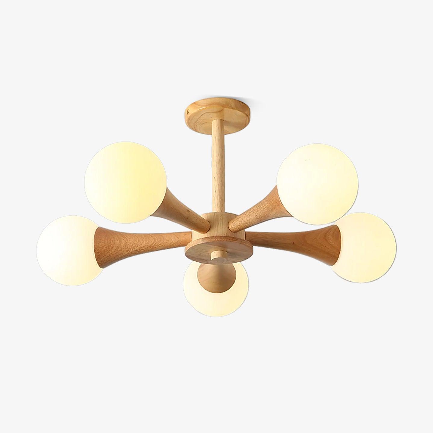 SylvaLume Wooden Pendant Lamp | Elegant Hanging Light - OpalDwell
